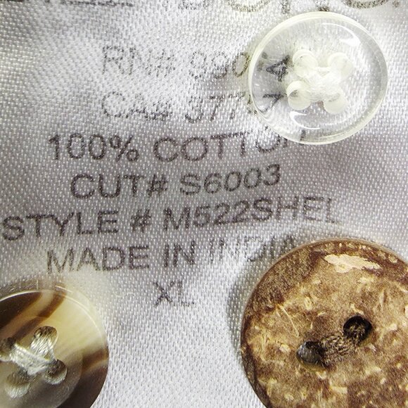 Billabong Size XL Mens Pockets Gray White Stripe Long Sleeve Logo Cotton Shirt - Picture 6 of 12